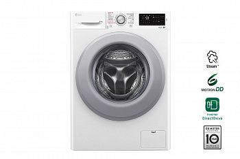 Узкая стиральная машина LG F2M5WS4W, функция пара Steam, 6,5кг