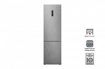 Холодильник LG GA-B509CCUM | Объем 419л | DoorCooling+ | Зоны свежести | Metal Fresh | Складная полка | Винная полка | Тёмный мрамор