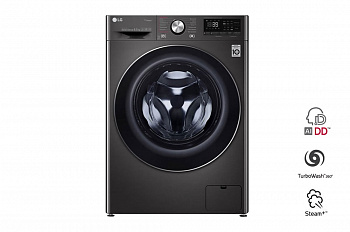 Стиральная машина узкая LG F2V9GW9P с паром, технология AI DD, 8,5 кг