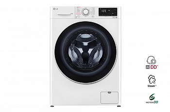Стиральная машина LG F4V3ES0W с паром, технология AI DD, 8,5 кг