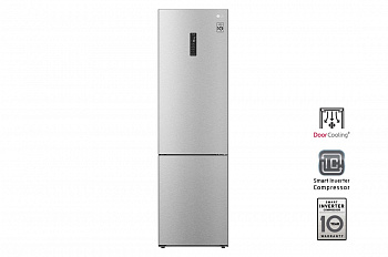 Холодильник LG GA-B509CAQM | Объем 419л | DoorCooling+ | ThinQ | Складная полка |Серебристый