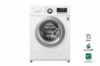 Узкая стиральная машина LG F1296WDS1, функция пара Steam, 6,5кг