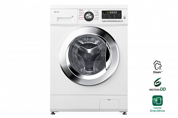 Узкая стиральная машина LG F1296NDS3, функция пара Steam, 6кг