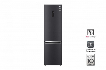 Холодильник LG GA-B509SBUM | Объем 419л | DoorCooling+ | Зоны свежести | Metal Fresh | Складная полка | Винная полка | Черный матовый